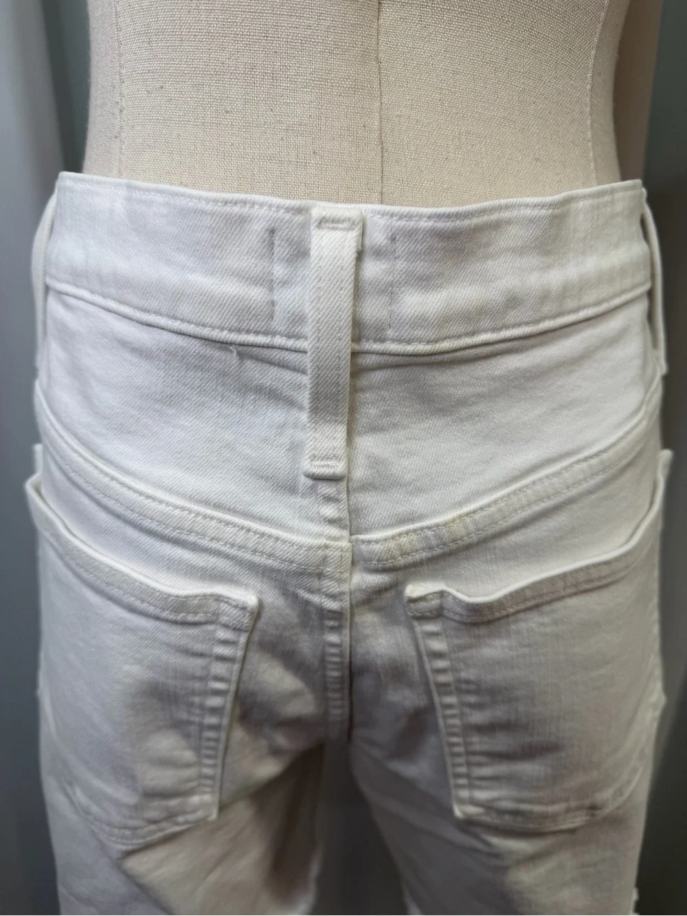 J. Crew ‘Long Denim High-Rise Short’ in White Size 27